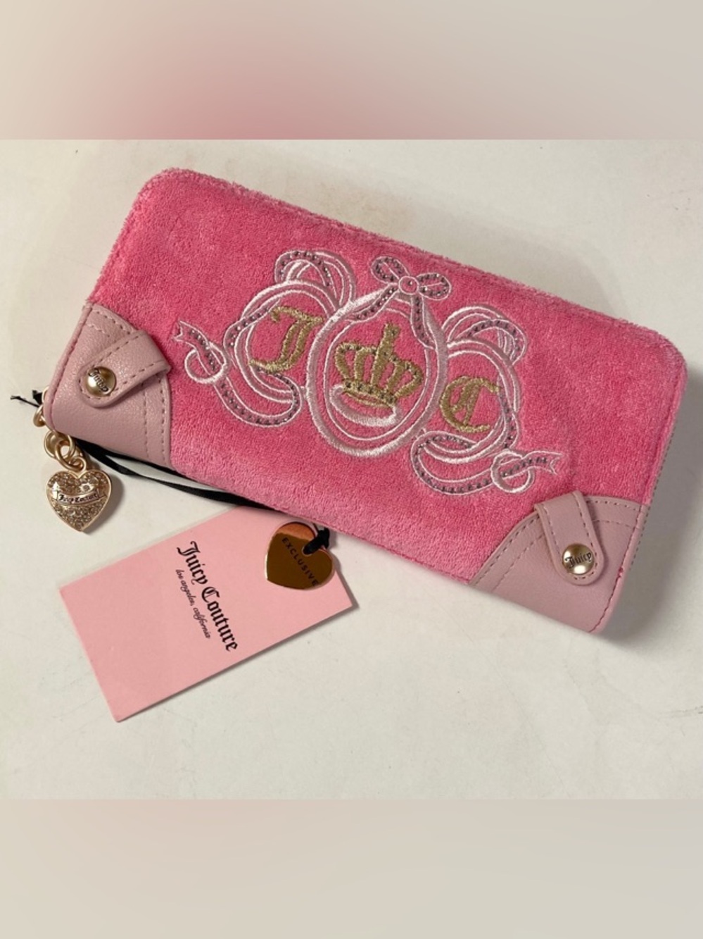 Juicy Couture Zip-Around Pink Lemonade Lovers Club Wallet